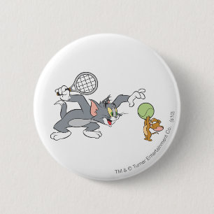 Tom and Jerry Tennis Stars 2 6 Cm Round Badge