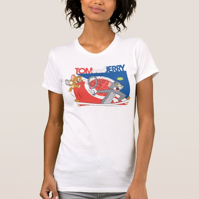 Tom and Jerry Tennis Stars 4 T-Shirt (Front)