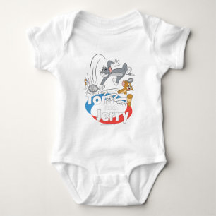 Tom and Jerry Tennis Stars 7 Baby Bodysuit