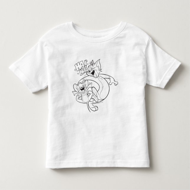 Tom And Jerry | Tom And Jerry Laughing Toddler T-Shirt (Front)
