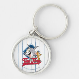 Tom And Jerry Tom And Jerry On Baseball Diamond Key Ring