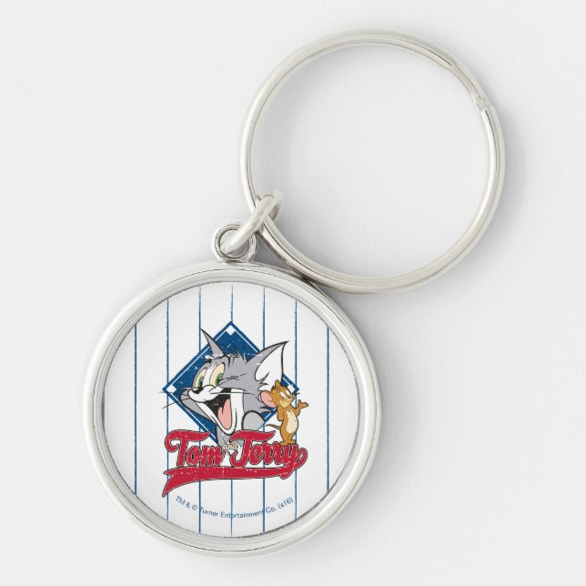 Tom And Jerry | Tom And Jerry On Baseball Diamond Key Ring (Front)