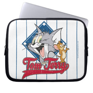 Tom And Jerry Tom And Jerry On Baseball Diamond Laptop Sleeve