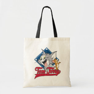 Tom And Jerry   Tom And Jerry On Baseball Diamond Tote Bag