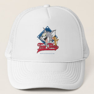 Tom And Jerry   Tom And Jerry On Baseball Diamond Trucker Hat