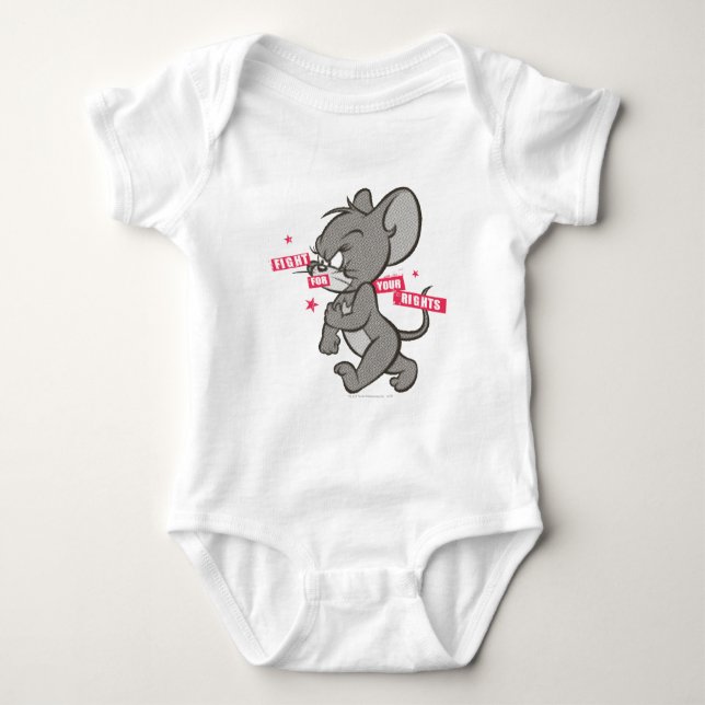 Tom and Jerry Tough Mouse 3 Baby Bodysuit (Front)