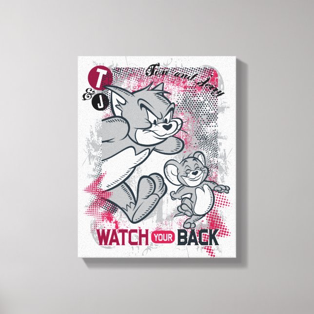Tom and Jerry Watch Your Back Canvas Print (Front)