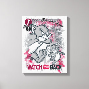 Tom and Jerry Watch Your Back Canvas Print