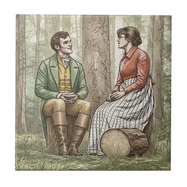 Tom and Mary from "The Other Bennet Sister" Tile (Front)