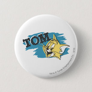 Tom Blue and Yellow Logo 6 Cm Round Badge