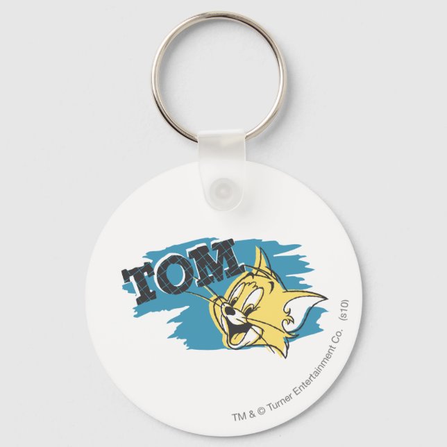 Tom Blue and Yellow Logo Key Ring (Front)