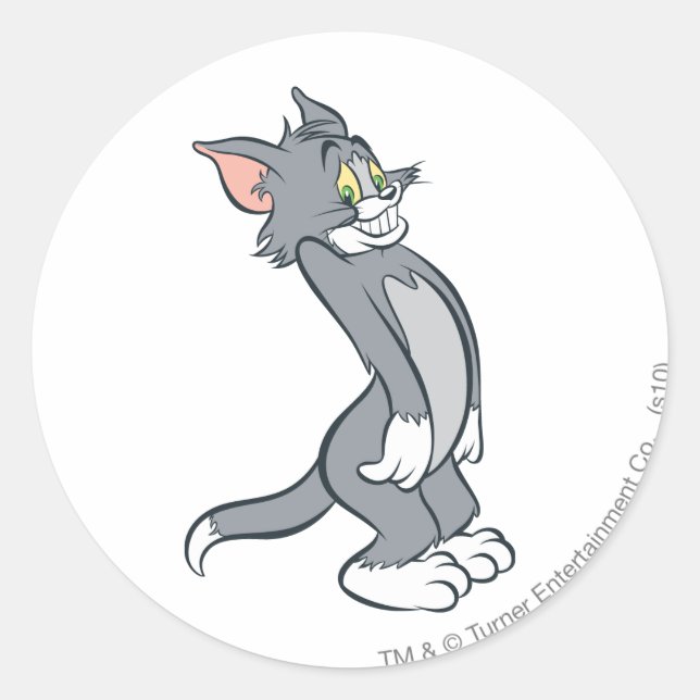 Tom Embarassed Classic Round Sticker (Front)