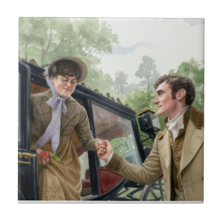 Tom handing Mary out of a carriage Tile