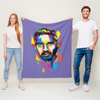 Tom Hardy wpap portrait Fleece Blanket