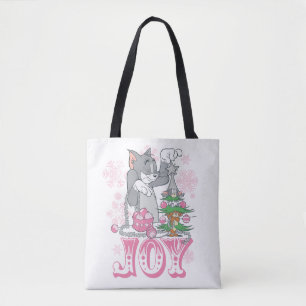 Tom, Jerry, and Nibbles Decorating Joy Tote Bag