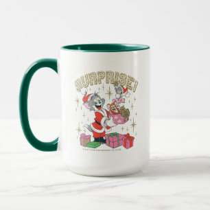Tom, Jerry, and Nibbles Holiday Surprise Mug
