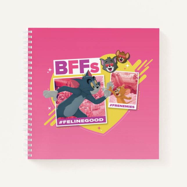 Tom & Jerry BFFs Photo Emoji Collage Notebook (Front)