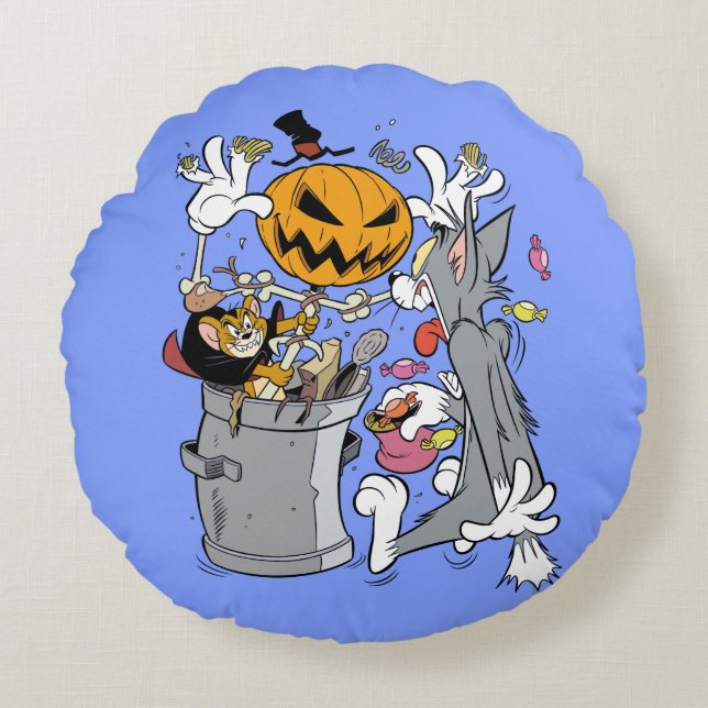 Tom & Jerry | Boo to Tom Round Cushion (Front)