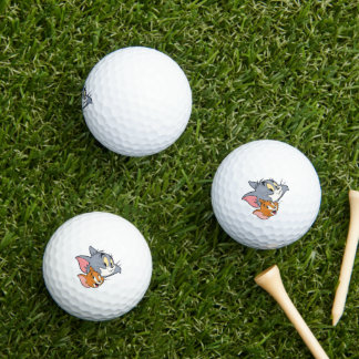 Tom & Jerry Cartoon Crew Socks | Fun Classic Anima Golf Balls