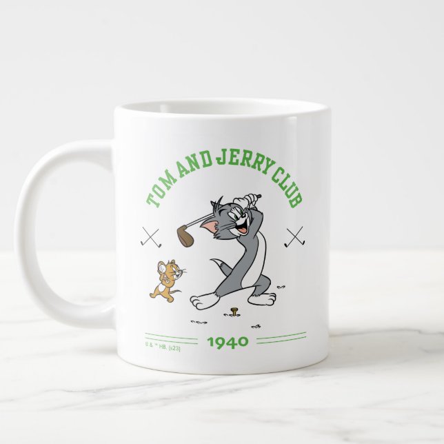 Tom & Jerry Golfing Club 1940 Large Coffee Mug (Left)