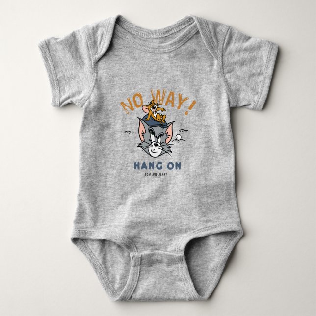 Tom & Jerry Golfing "No Way" Baby Bodysuit (Front)