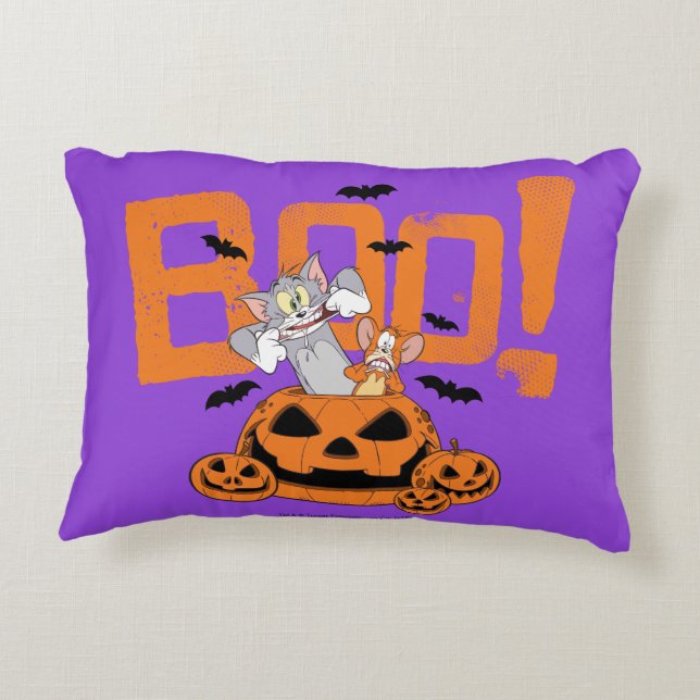 Tom & Jerry | Happy Halloween Boo Decorative Cushion (Back)