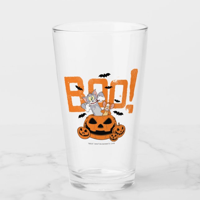 Tom & Jerry | Happy Halloween Boo Glass (Front)
