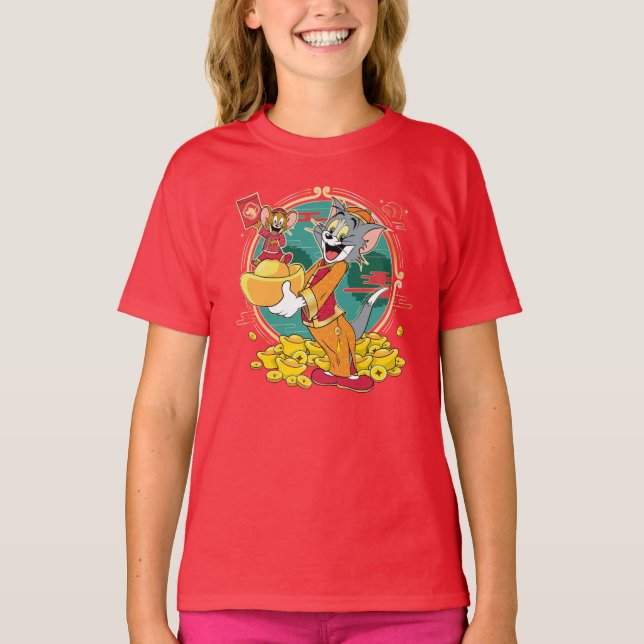 Tom & Jerry New Years Red Envelope T-Shirt (Front)