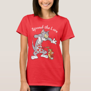 Tom & Jerry Painting Valentine Hearts T-Shirt
