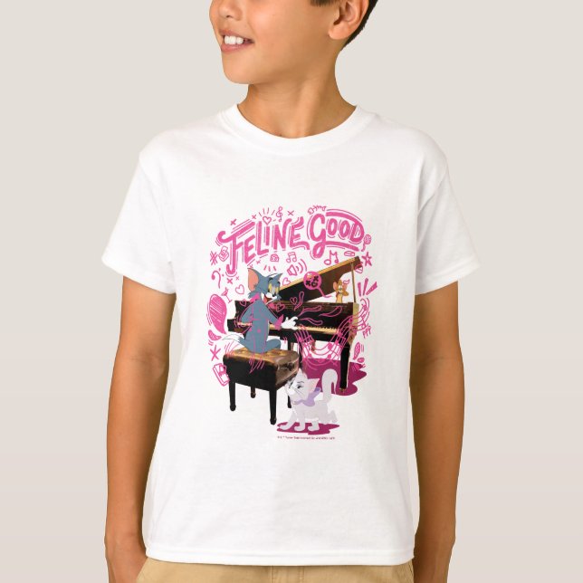 Tom & Jerry Play Piano - Feline Good T-Shirt (Front)