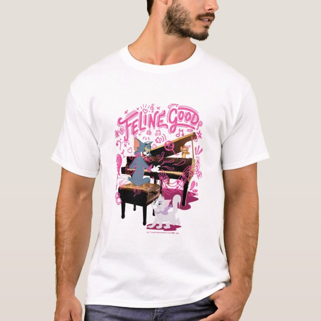 Tom & Jerry Play Piano - Feline Good T-Shirt (Front)