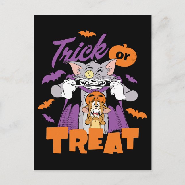Tom & Jerry | Trick or Treat Postcard (Front)