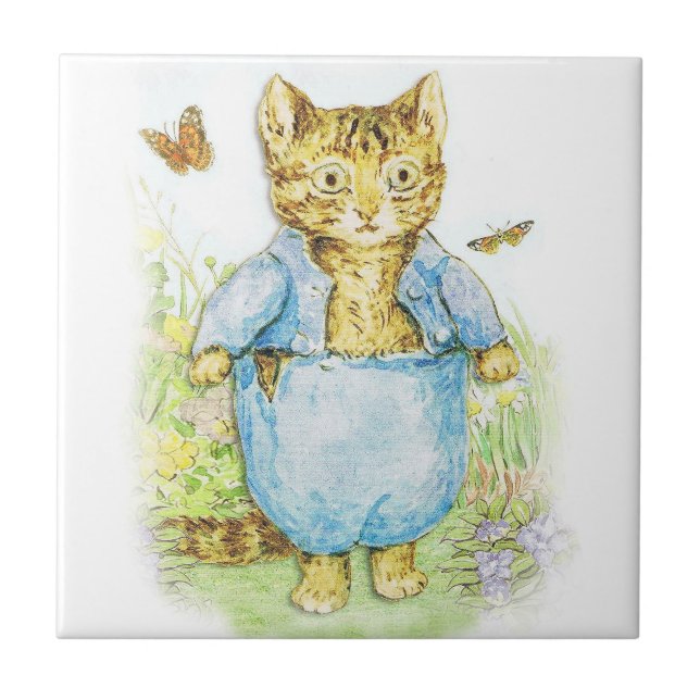 Tom Kitten in his Blue Suit by Beatrix Potter Tile (Front)