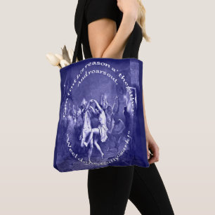 Tom Lost His Reason All Together Burns Night Blue Tote Bag