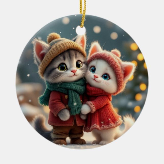 🎄Tom & Luna’s Adventures – 2025 Christmas Edition Ceramic Tree Decoration (Front)
