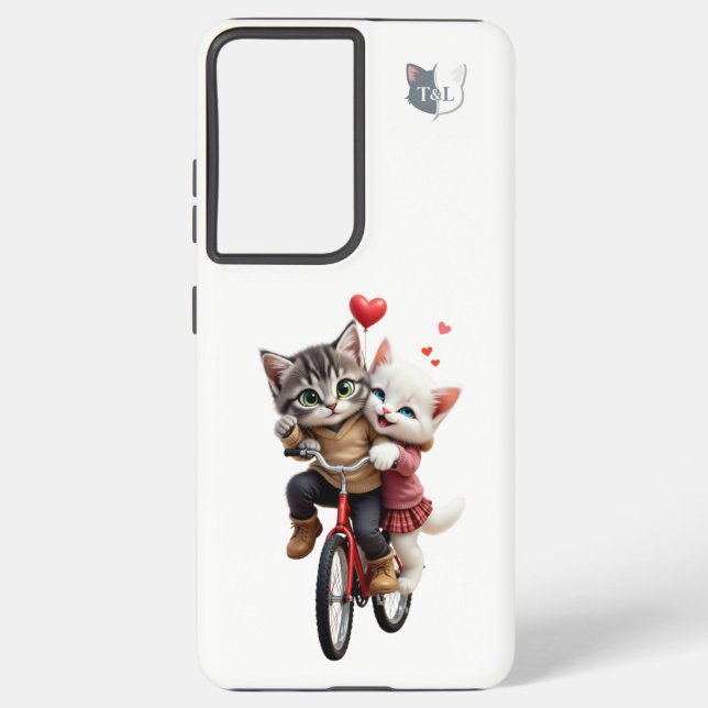 Tom & Luna Valentine’s Day Cat Couple Phone Case (Back)