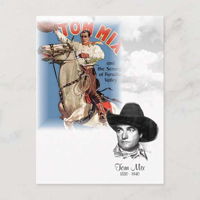 Tom Mix   1880 - 1940 Postcard (Front)