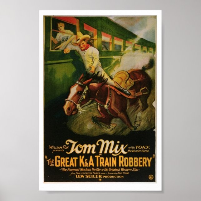 Tom Mix Great K&A Train Robbery Poster (Front)