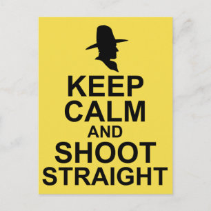 Tom Mix Keep Calm and Shoot Straight Postcard