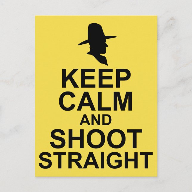 Tom Mix Keep Calm and Shoot Straight Postcard (Front)