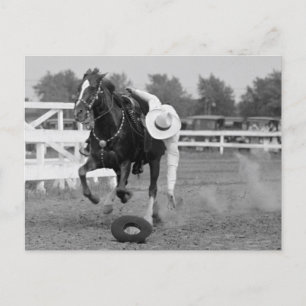 Tom Mix Trick Riding Postcard