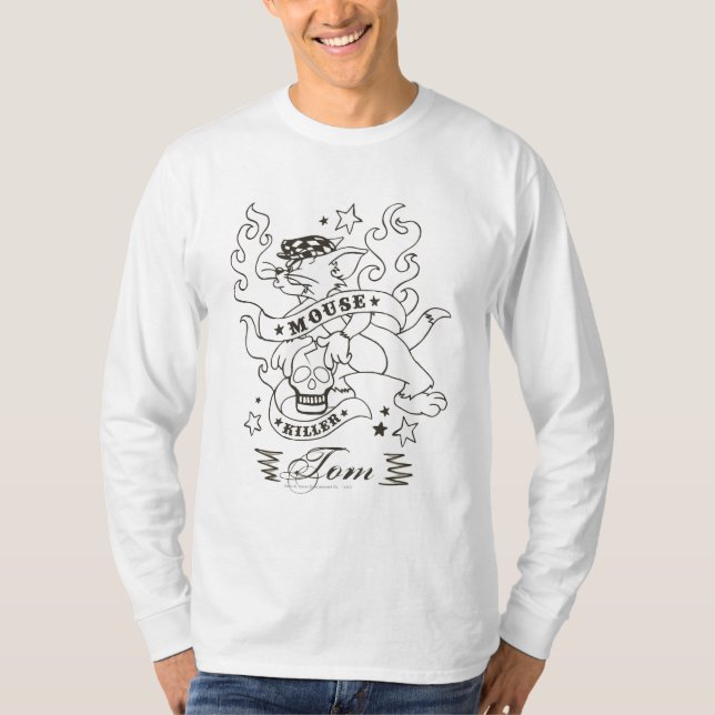 Tom Mouse Killer Tattoo 1 T-Shirt (Front)