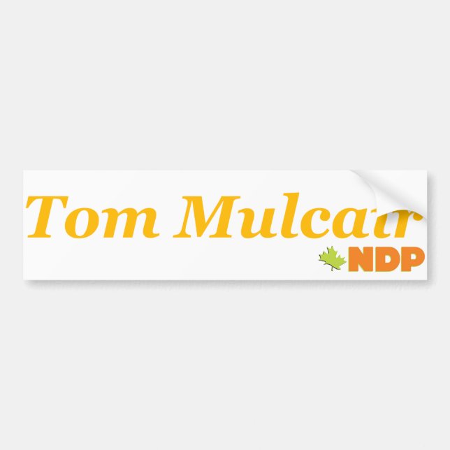 Tom Mulcair NDP Bumper Sticker (Front)