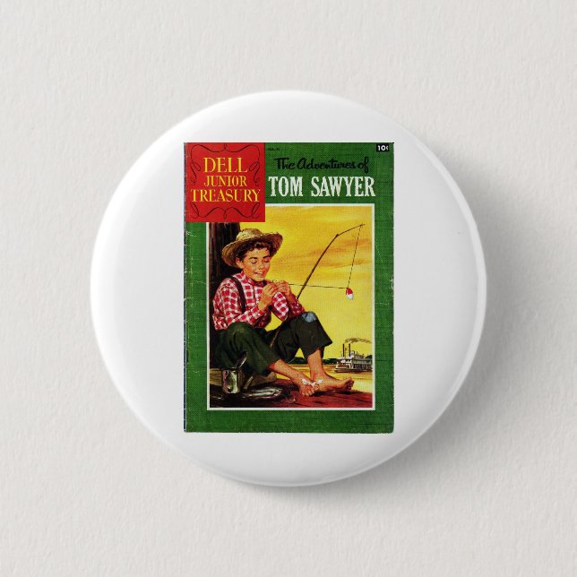 Tom Sawyer - Retro Comics  - Fantasy - Retro Comic 6 Cm Round Badge (Front)