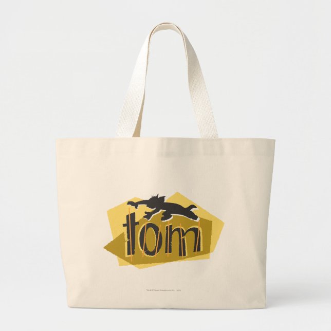 Tom Silhouette Logo Large Tote Bag (Front)