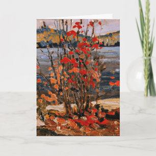 Tom Thomson - Lake and Red Tree Card