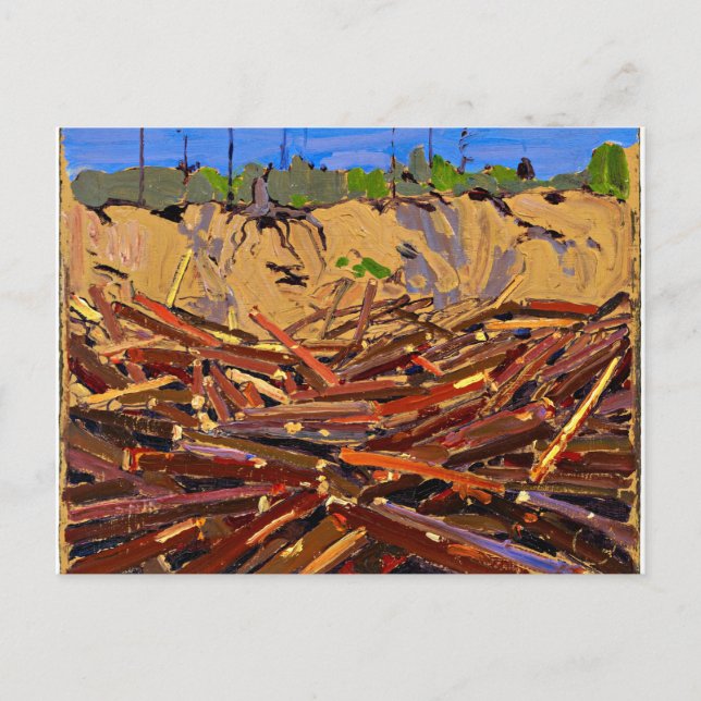 Tom Thomson - Sandbank with Logs Postcard (Front)