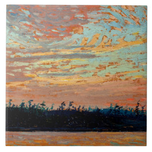 Tom Thomson - Sunset Sky, Tile