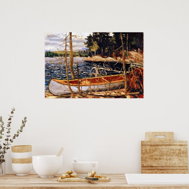 Tom Thomson - The Canoe Canvas, Poster (Kitchen)