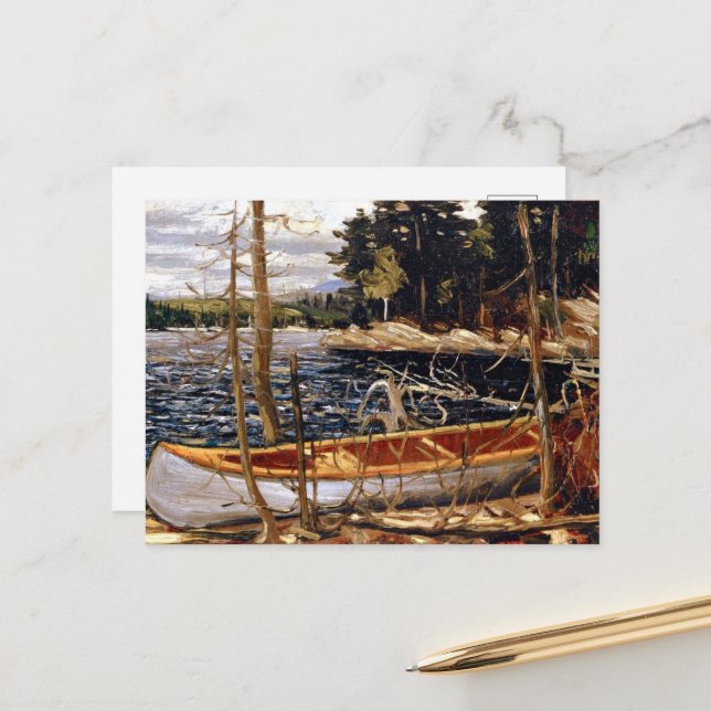 Tom Thomson - The Canoe Postcard (Front/Back In Situ)
